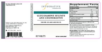 Integrative Therapeutics Glucosamine Sulfate And Chondroitin 500 mg GS and 400 mg CS - supplement