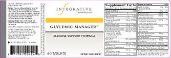 Integrative Therapeutics Glycemic Manager - supplement