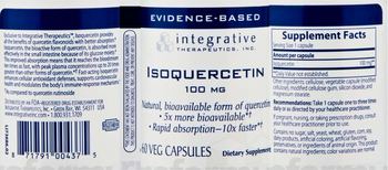 Integrative Therapeutics Isoquercetin 100 mg - supplement