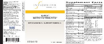 Integrative Therapeutics K-PAX Mitonutrients - supplement