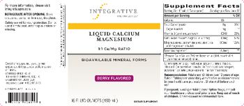 Integrative Therapeutics Liquid Calcium Magnesium Berry Flavored - supplement