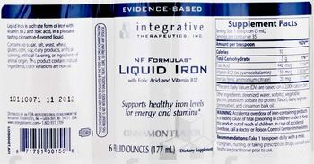 Integrative Therapeutics Liquid Iron Cinnamon Flavor - supplement