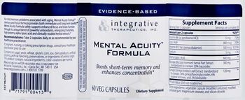 Integrative Therapeutics Mental Acuity Formula - supplement