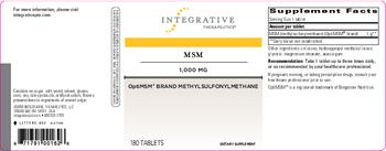 Integrative Therapeutics MSM 1,000 mg - supplement