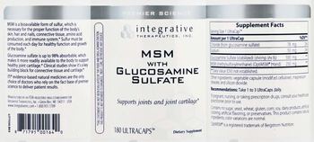 Integrative Therapeutics MSM With Glucosamine Sulfate - supplement