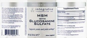 Integrative Therapeutics MSM With Glucosamine Sulfate - supplement