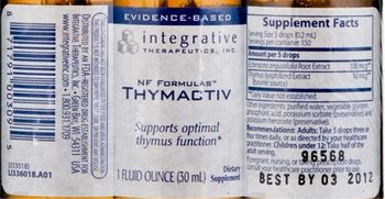 Integrative Therapeutics NF Formulas Thymactiv - supplement