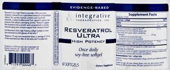 Integrative Therapeutics Resveratrol Ultra High Potency - supplement
