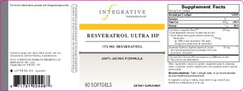 Integrative Therapeutics Resveratrol Ultra HP - supplement