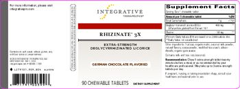 Integrative Therapeutics Rhizinate 3X German Chocolate Flavored - supplement