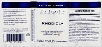 Integrative Therapeutics Rhodiola - supplement