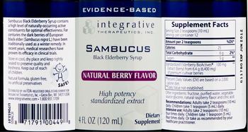 Integrative Therapeutics Sambucus Natural Berry Flavor - supplement