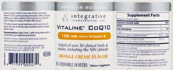 Integrative Therapeutics Vitaline CoQ10 100 mg With Vitamin E Orange Creme Flavor - supplement