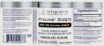 Integrative Therapeutics Vitaline CoQ10 200 mg Natural CoQ10 Chocolate Flavor - supplement
