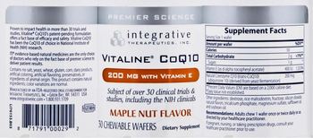Integrative Therapeutics Vitaline CoQ10 200 mg With Vitamin E Maple Nut Flavor - supplement