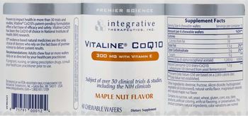 Integrative Therapeutics Vitaline CoQ10 300 mg with Vitamin E Maple Nut Flavor - supplement