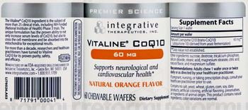 Integrative Therapeutics Vitaline CoQ10 60 mg Natural Orange Flavor - supplement