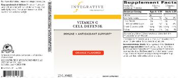 Integrative Therapeutics Vitamin C Cell Defense Orange Flavored - supplement