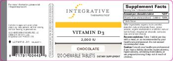 Integrative Therapeutics Vitamin D3 2,000 IU Chocolate - supplement