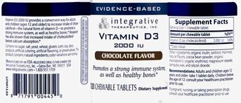 Integrative Therapeutics Vitamin D3 2000 IU Chocolate Flavor - supplement