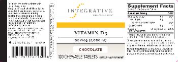 Integrative Therapeutics Vitamin D3 50 mcg (2,000 IU) Chocolate - supplement