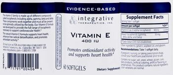 Integrative Therapeutics Vitamin E - supplement