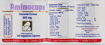 Intensive Nutrition Inc Aminocaps - supplement