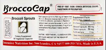 Intensive Nutrition Inc BroccoCap - supplement