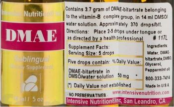 Intensive Nutrition Inc DMAE Sublingual - supplement