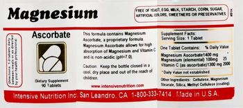 Intensive Nutrition Inc Magnesium Ascorbate - supplement