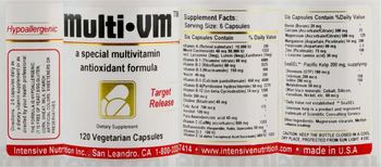Intensive Nutrition Inc Multi-VM - supplement
