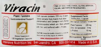 Intensive Nutrition Inc Viracin - supplement