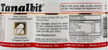 Intensive Nutrition Tanalbit - supplement