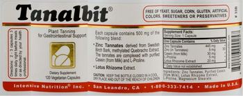 Intensive Nutrition Tanalbit - supplement