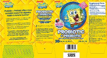 International Vitamin Corporation Nickelodeon SpongeBob SquarePants Probiotic + Prebiotic Natural Berry Blast - supplement