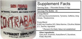Iron Forged Nutrition Contraband Twisted Punch - preworkout supplement