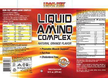 Iron-Tek Liquid Amino Complex Natural Orange Flavor - supplement