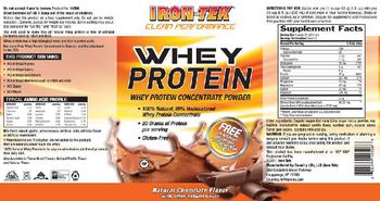 Iron-Tek Whey Protein Natural Chocolate Flavor - supplement