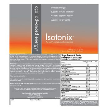 Isotonix AcaI Advanced Energy - an isotoniccapable supplement