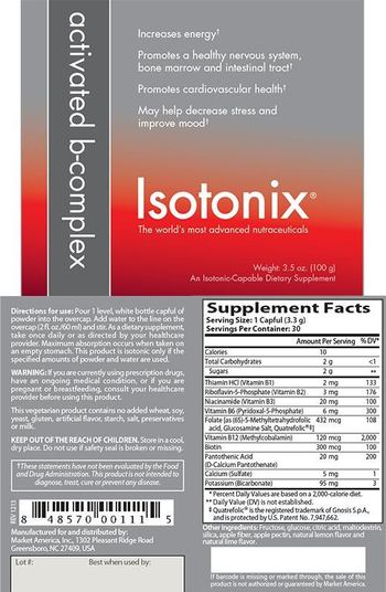 Isotonix Activated B-Complex - an isotoniccapable supplement