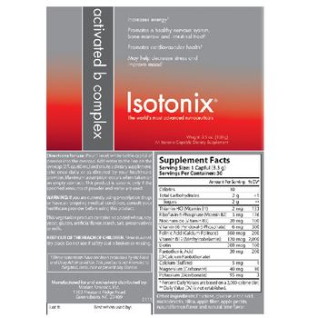Isotonix Activated B Complex - an isotoniccapable supplement