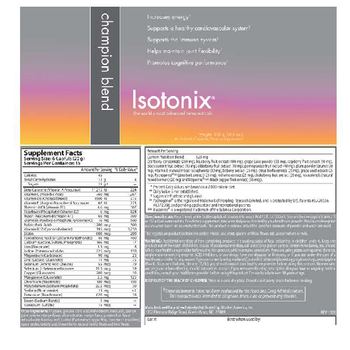 Isotonix Champion Blend - an isotoniccapable supplement