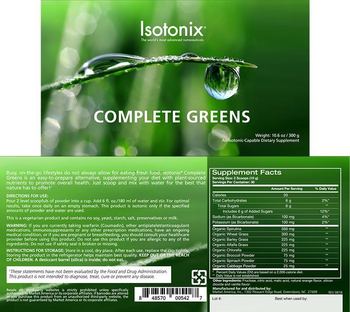 Isotonix Complete Greens - an isotoniccapable supplement
