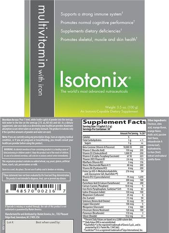 Isotonix Multivitamin with Iron - an isotoniccapable supplement