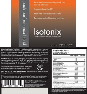 Isotonix Peak Performance Blend - an isotoniccapable supplement