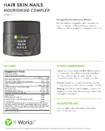 It Works! Hair Skin Nails Nourishing Complex - supplement