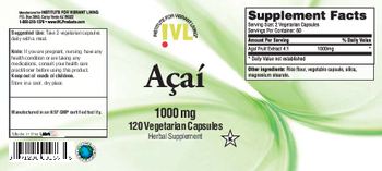 IVL Institute For Vibrant Living Acai 1000 mg - herbal supplement