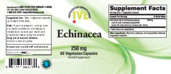 IVL Institute For Vibrant Living Echinacea 250 mg - herbal supplement