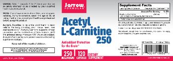 Jarrow Formulas Acetyl L-Carnitine 250 mg - supplement