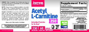 Jarrow Formulas Acetyl L-Carnitine 250 mg - supplement